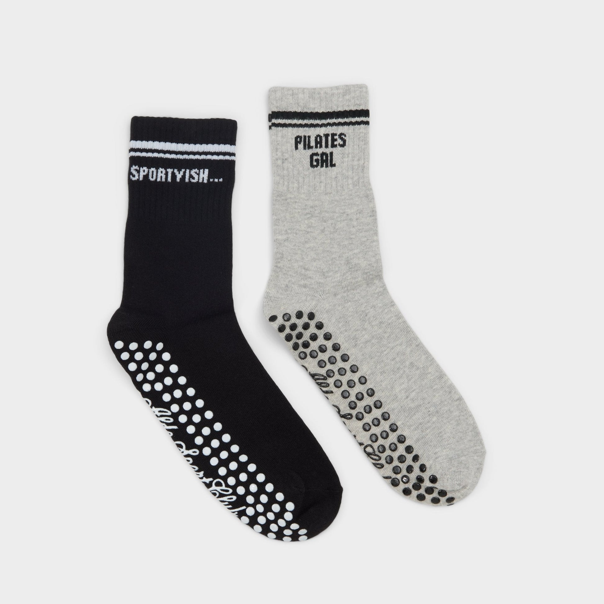 Pilatesclub in Grey - Pilates socks - Grey