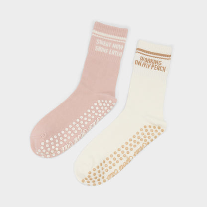Pilatesclub in Light Pink - Pilates socks - Light Pink