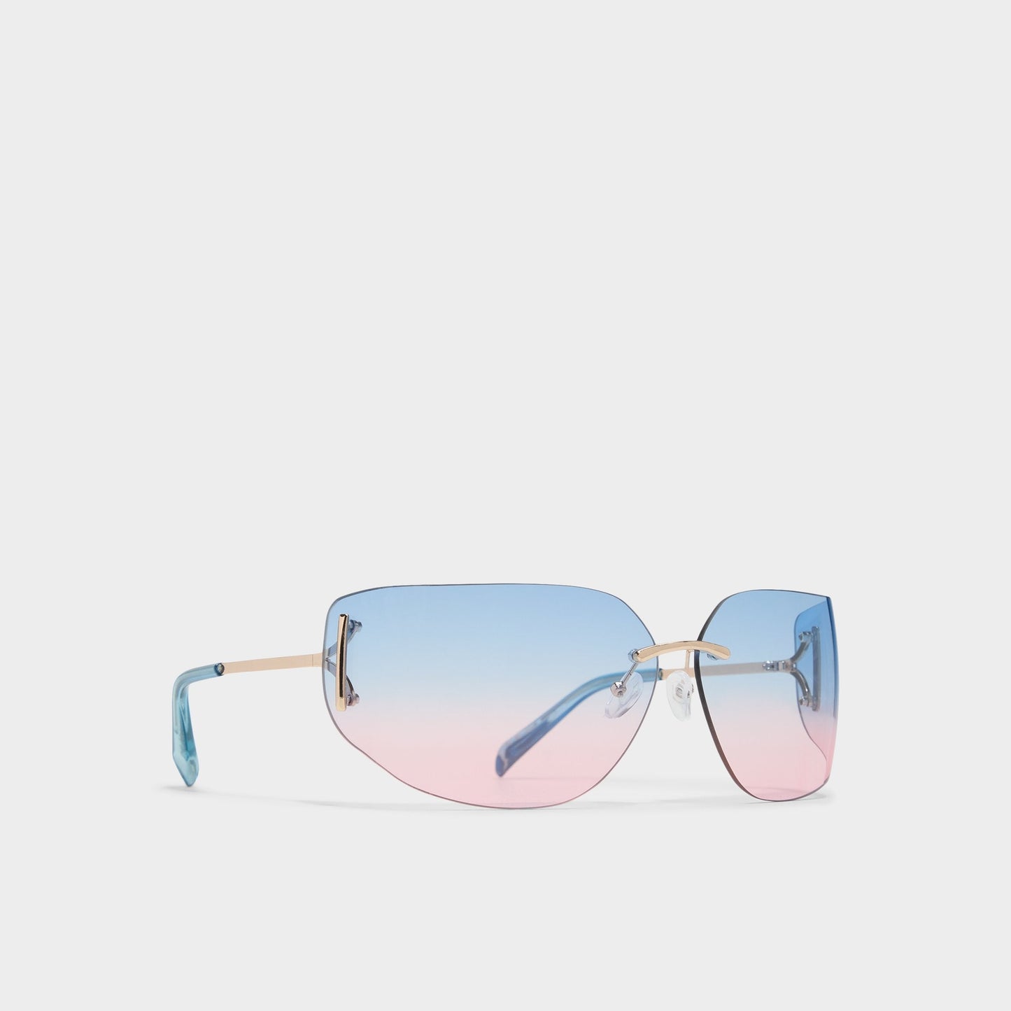 Pigowenx Light Blue Women's Square - Square sunglasses - Light Blue