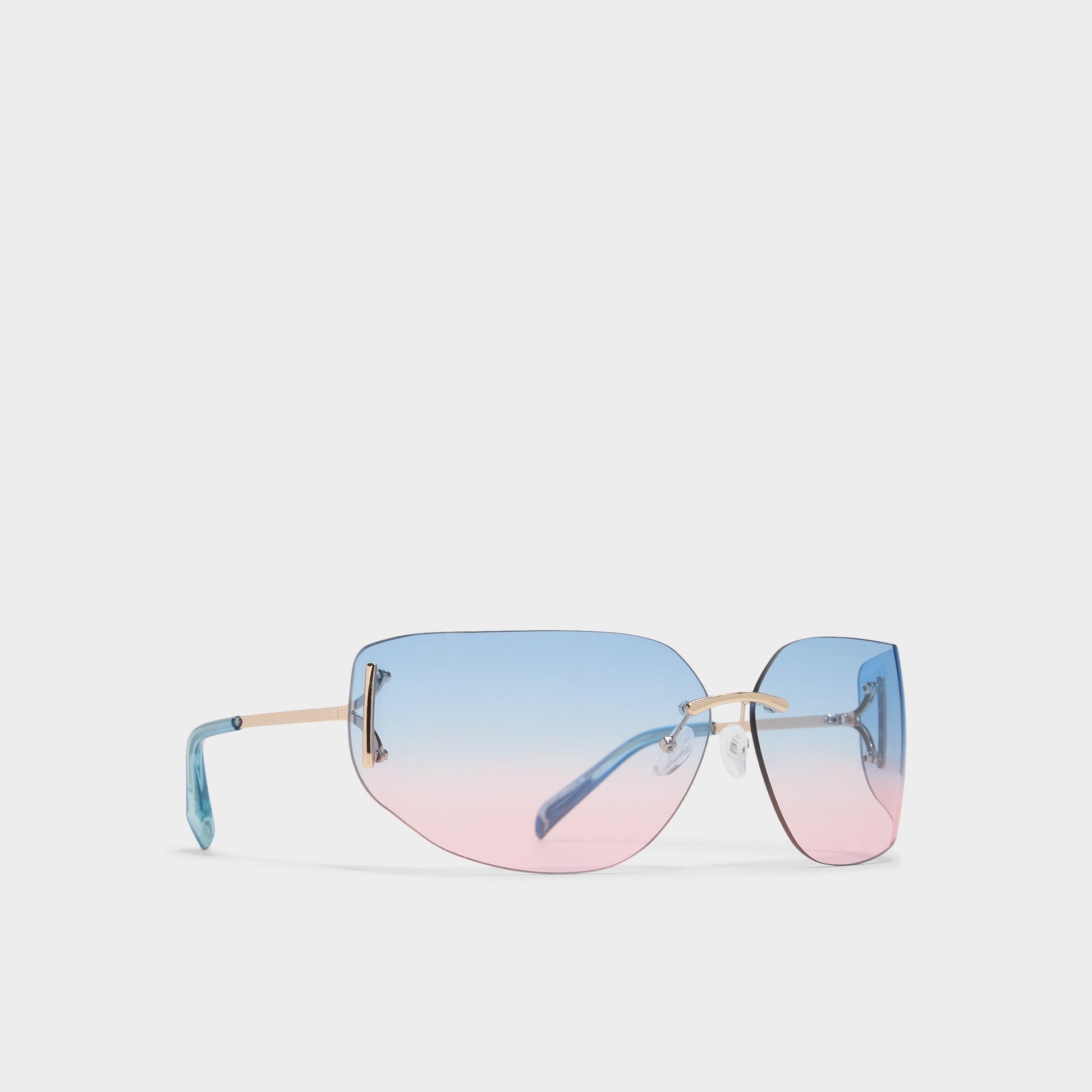 Pigowenx Light Blue Women's Square - Square sunglasses - Light Blue