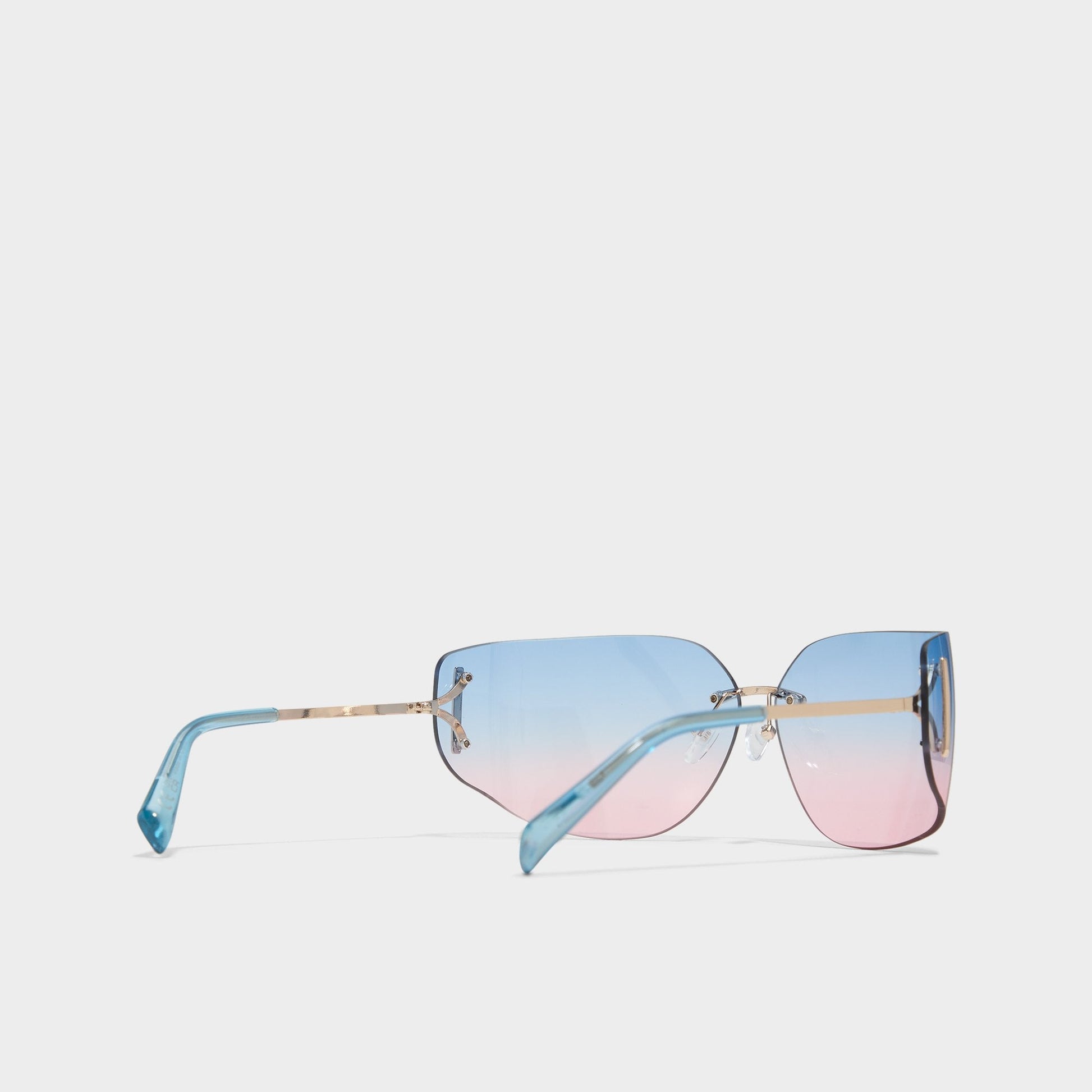 Pigowenx Light Blue Women's Square - Square sunglasses - Light Blue