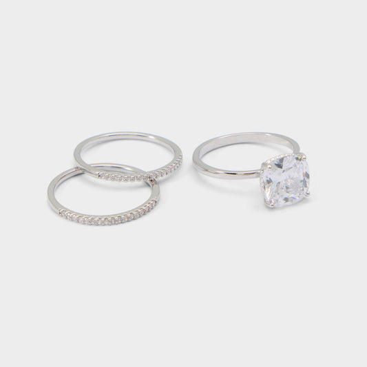 Lothoamas in Silver Clear Multi - Ring - Silver/clear multi