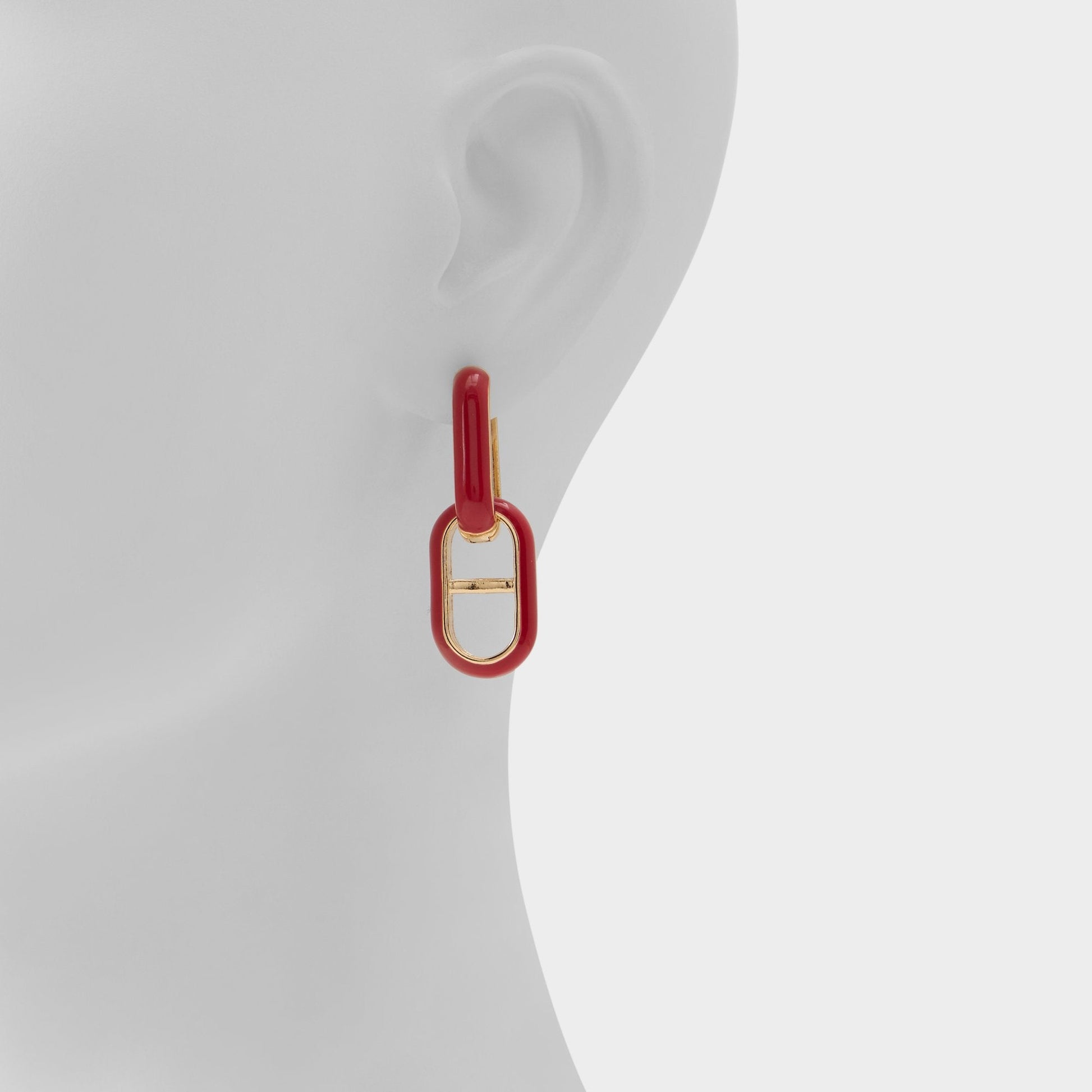 Alalaegyn in Red - Hoop earrings - Red