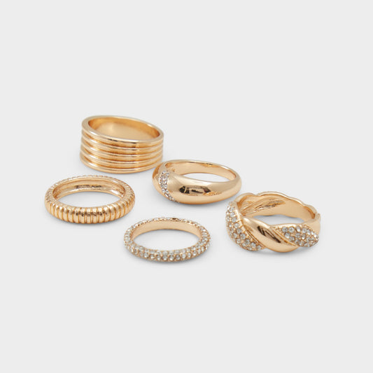 Lovelanguage Gold/Clear Multi Women's Rings - Ring - Gold/Clear Multi