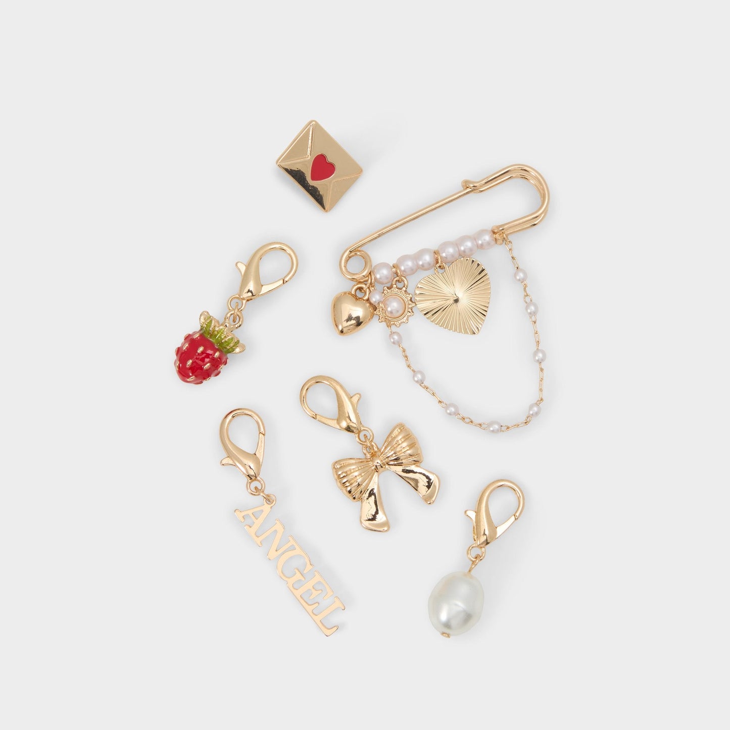 Loveletters in Red - Shoe charms - Red