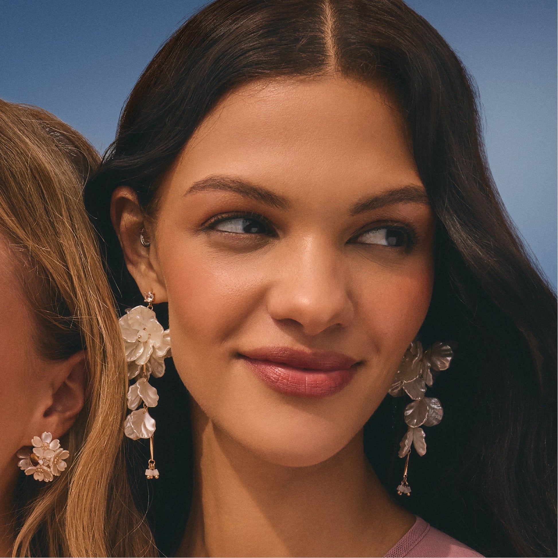 Chicfloral Ice Women's Florals - Statement earrings - Ice