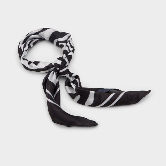 Zebria Black/White Women's Scarves - Scarf - Black/white