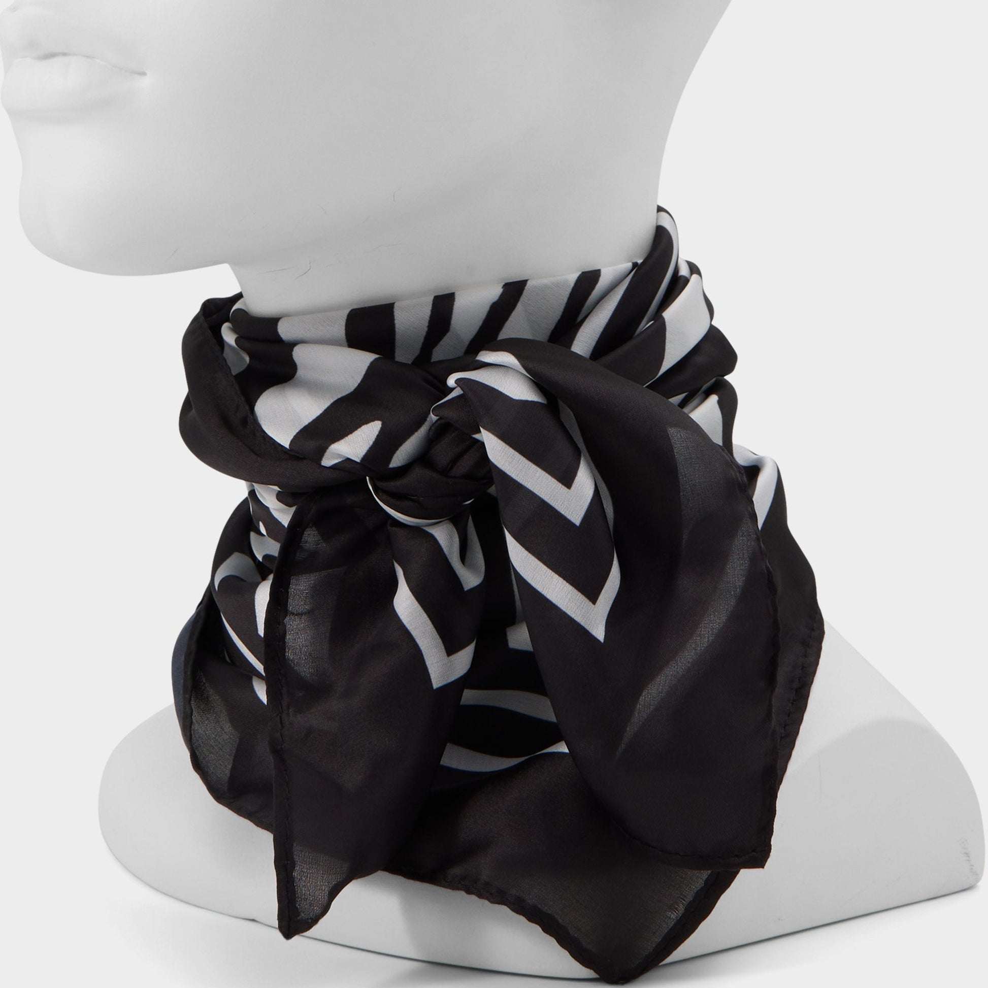 Zebria Black/White Women's Scarves - Scarf - Black/white