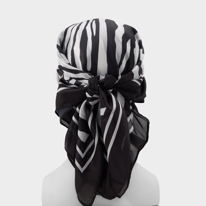 Zebria Black/White Women's Scarves - Scarf - Black/white