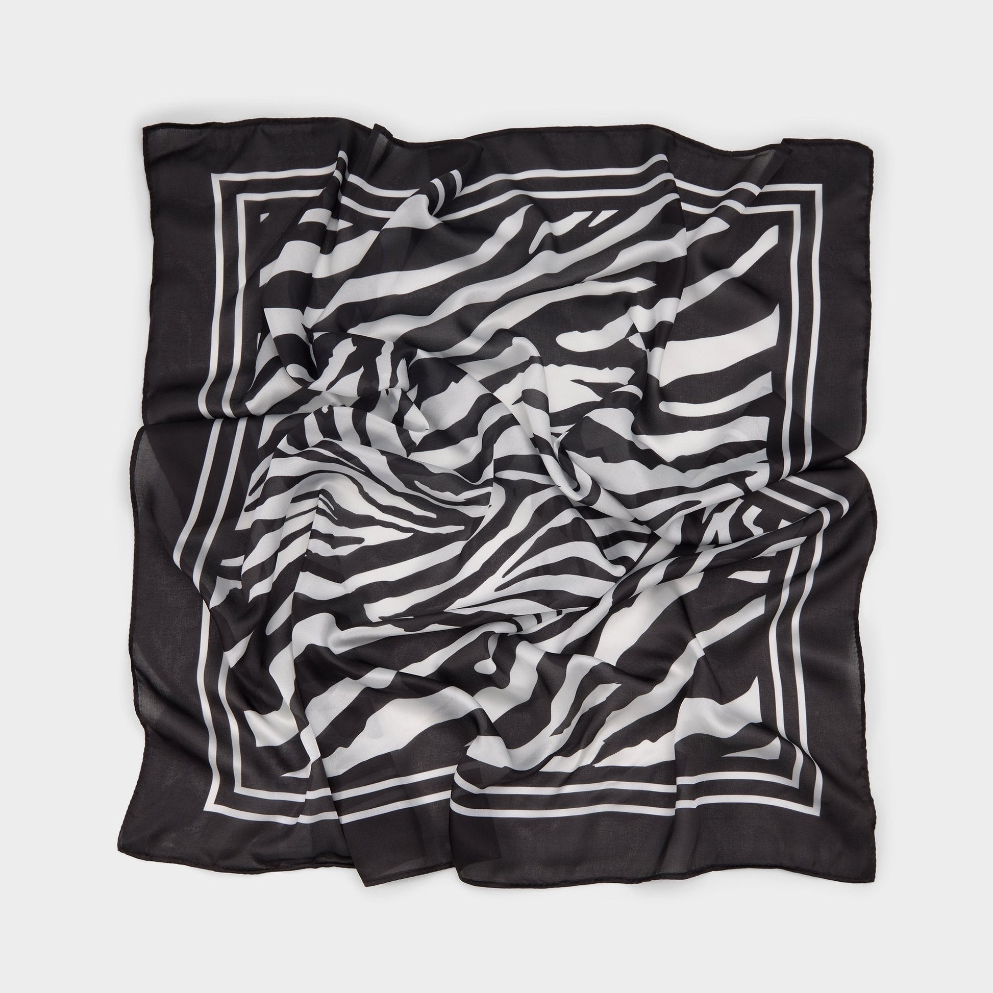 Zebria Black/White Women's Scarves - Scarf - Black/white