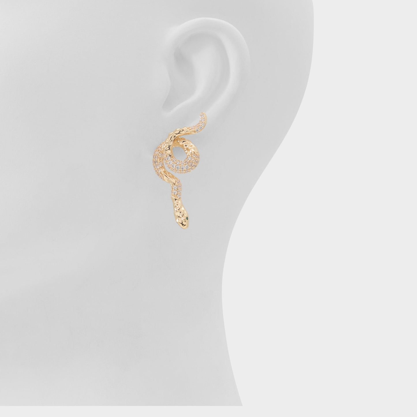 Serpenta in Gold Clear Multi - Chandelier earrings - Gold/clear multi