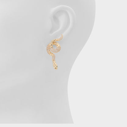 Serpenta in Gold Clear Multi - Chandelier earrings - Gold/clear multi