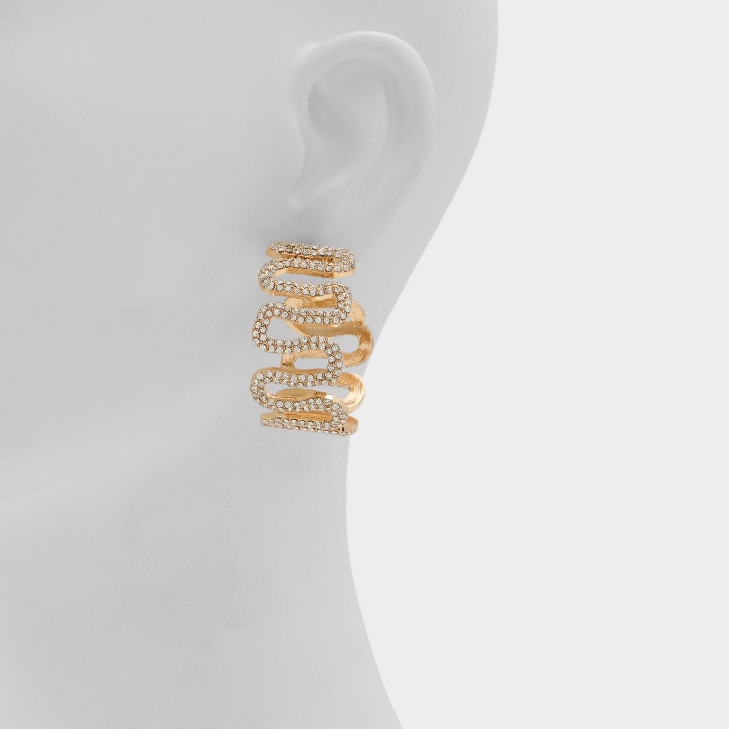 Estele in Gold Clear Multi - Hoop earrings - Gold/Clear Multi