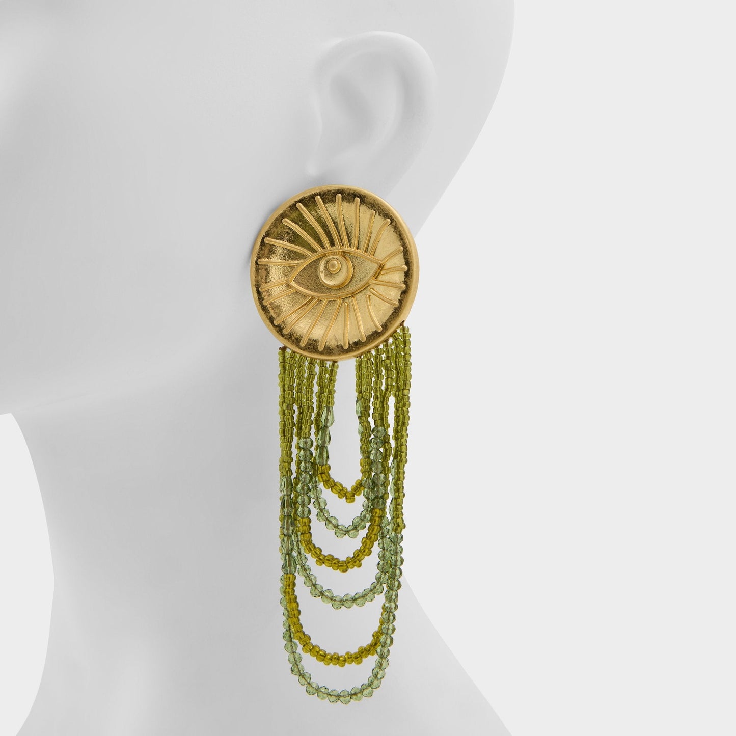 Eyeconic in Green - Chandelier earrings - Green