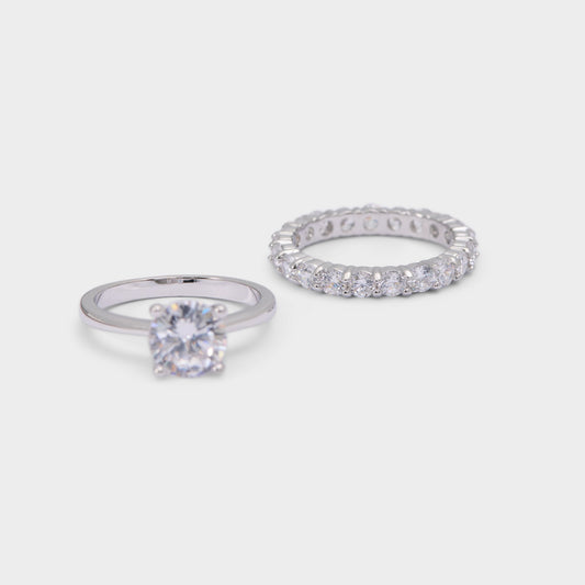 Roundsparkles in Silver Clear Multi - Ring - Silver/clear multi