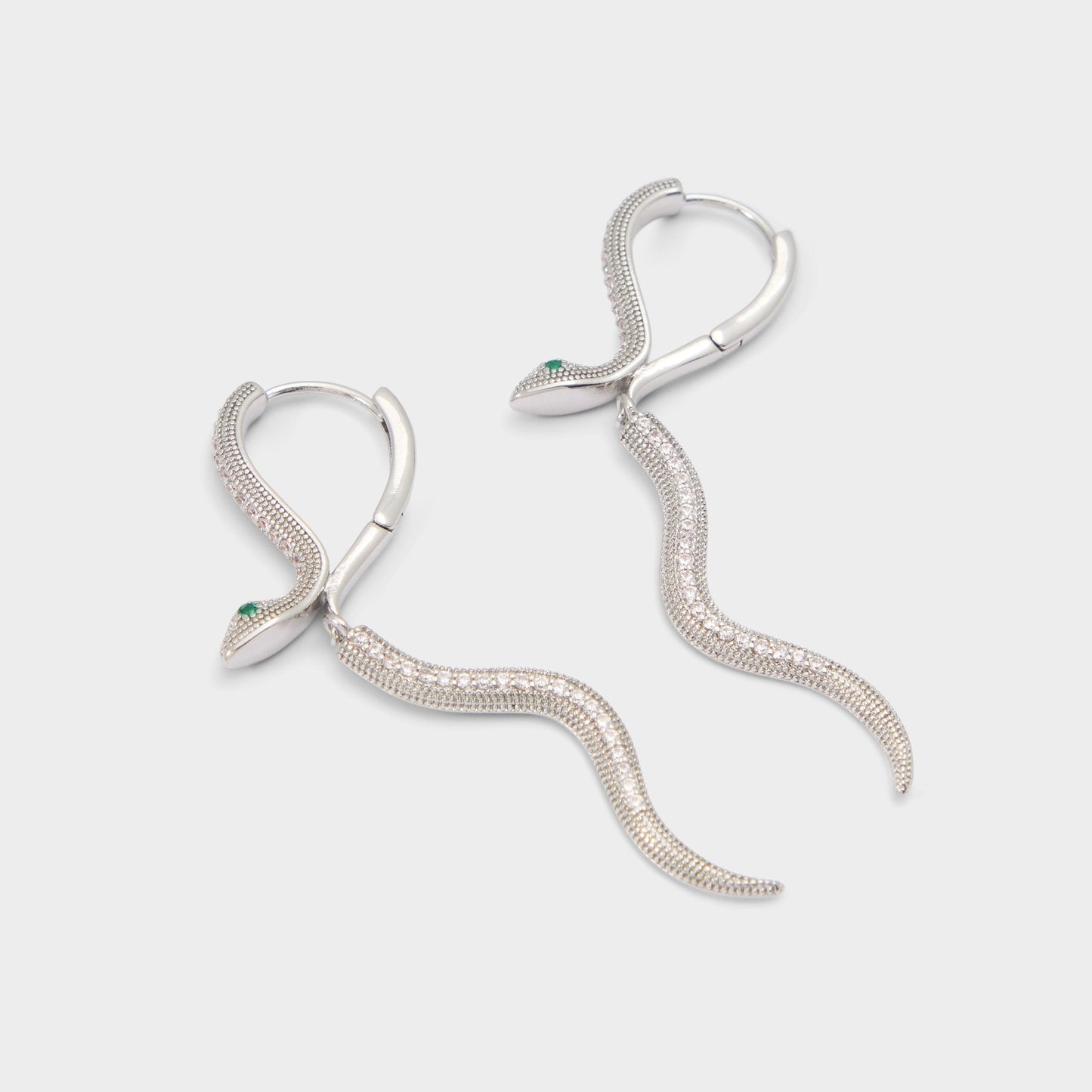 Slytheria in Silver Clear Multi - Earrings - Silver/clear multi