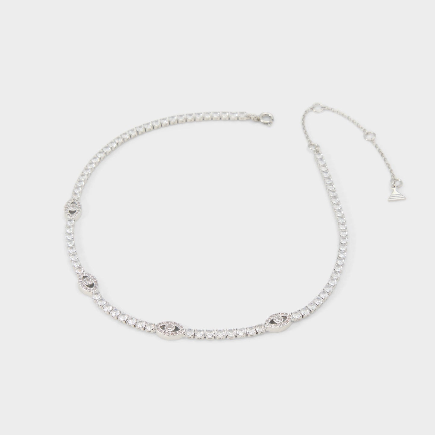 Elbaeraen in Silver Clear Multi - Choker necklace - Silver/clear multi