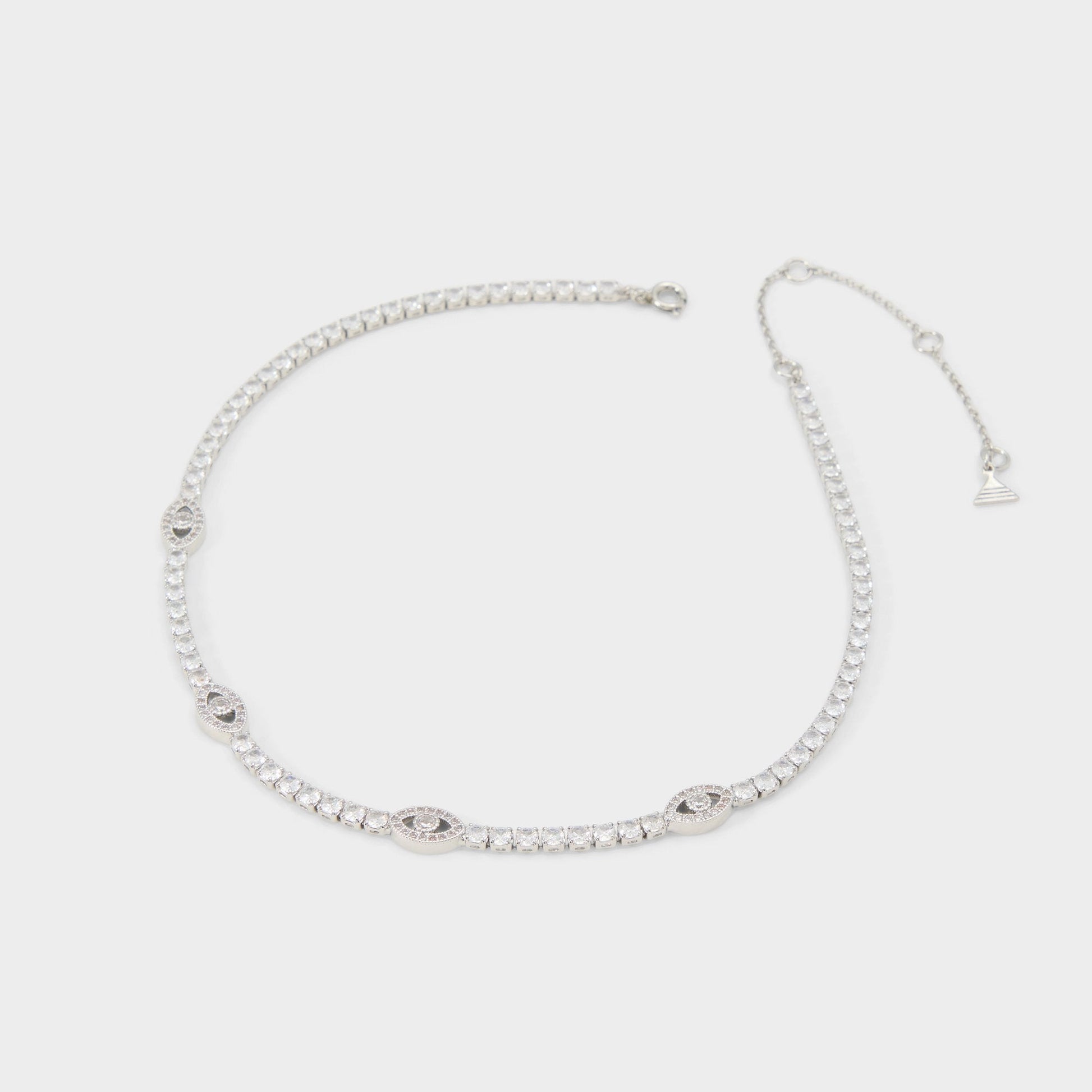 Elbaeraen in Silver Clear Multi - Choker necklace - Silver/clear multi
