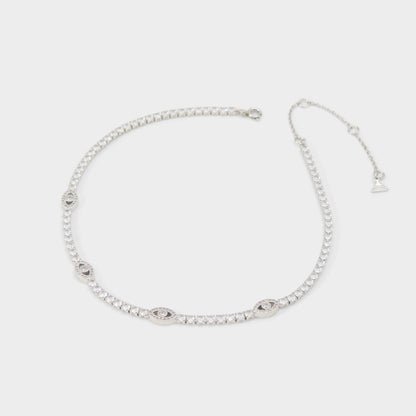 Elbaeraen in Silver Clear Multi - Choker necklace - Silver/clear multi