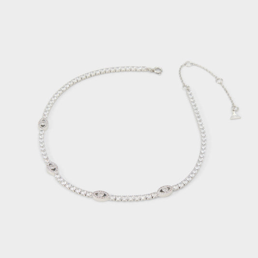 Elbaeraen in Silver Clear Multi - Choker necklace - Silver/clear multi