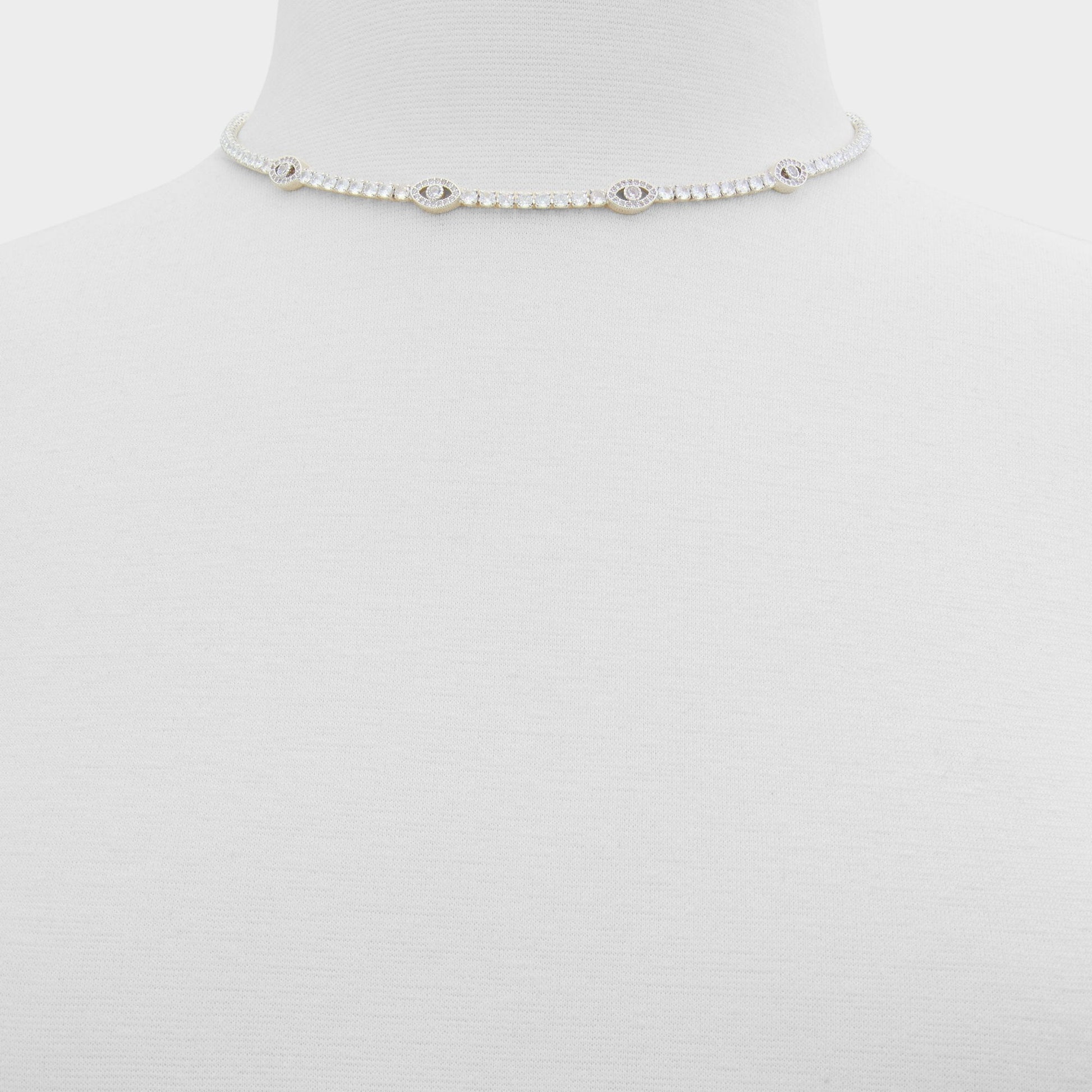 Elbaeraen in Silver Clear Multi - Choker necklace - Silver/clear multi