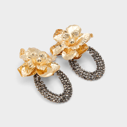 Florabella in Grey - Chandelier earrings - Grey