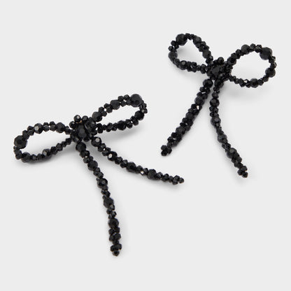 Tinsla in Black - Statement earrings - Black