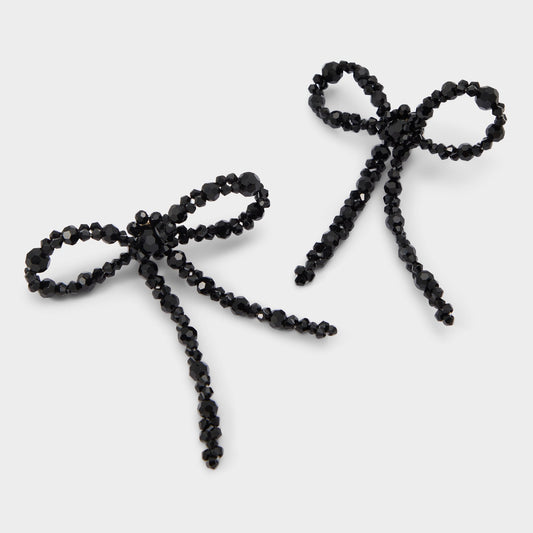 Tinsla in Black - Statement earrings - Black