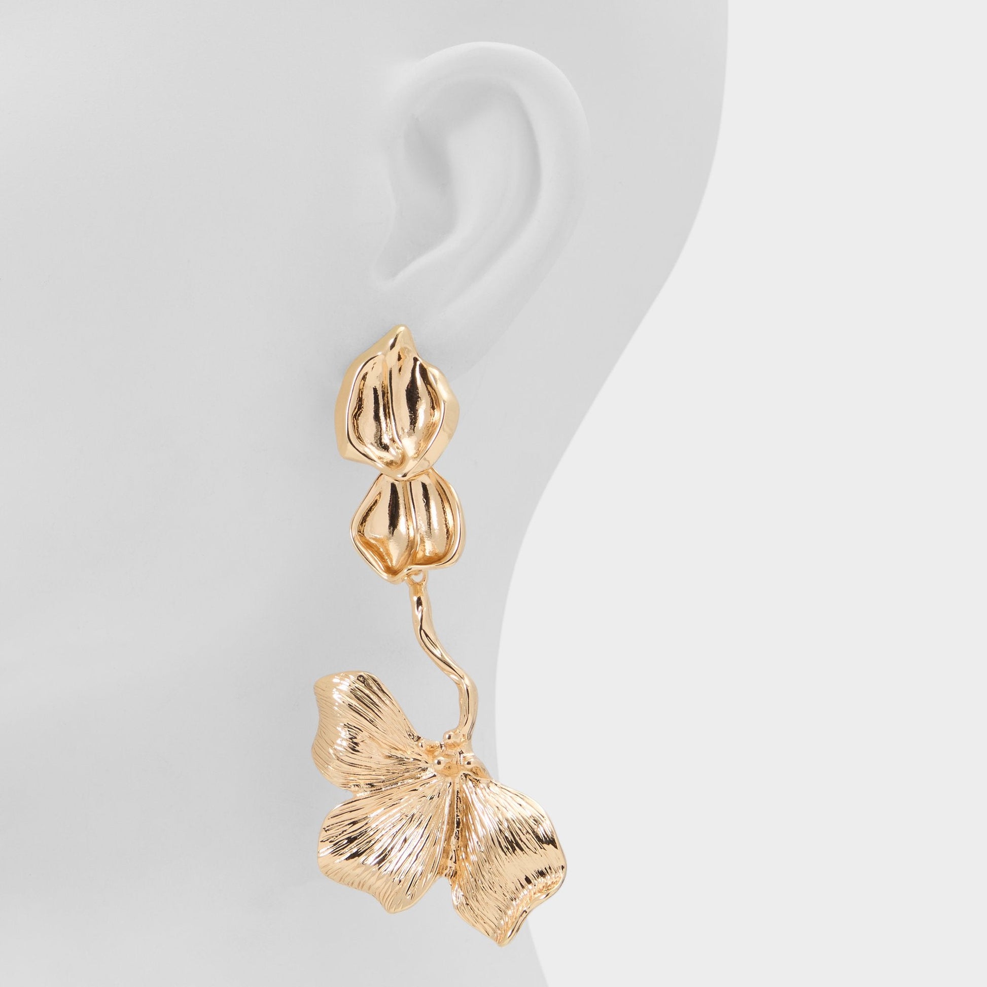 Gaiya in Gold Clear Multi - Statement earrings - Gold/clear multi