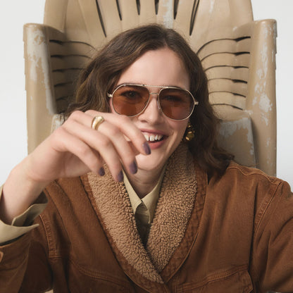 Frejja in Gold - Aviator sunglasses - Gold