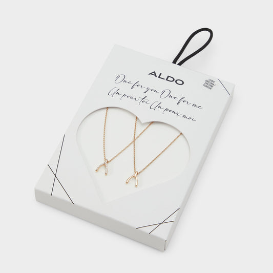 Makeawish Gold/Clear Multi Women's Necklaces - Gift set - Gold/Clear Multi