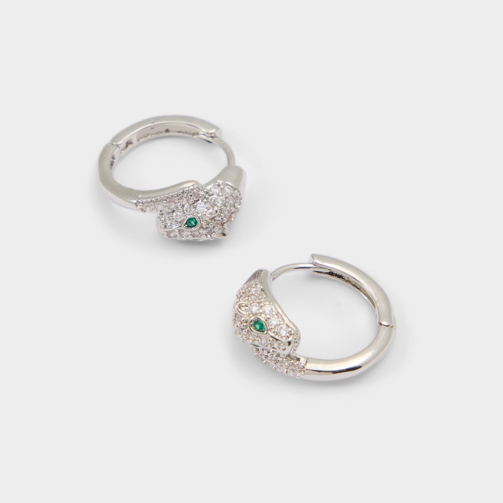 Feraluxe in Silver Clear Multi - Hoop earrings - Silver/clear multi