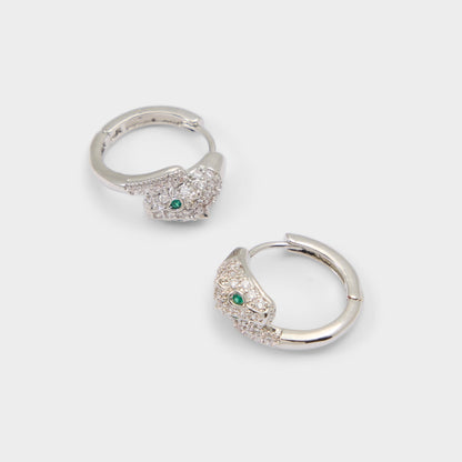 Feraluxe in Silver Clear Multi - Hoop earrings - Silver/clear multi