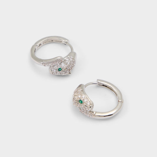 Feraluxe in Silver Clear Multi - Hoop earrings - Silver/clear multi