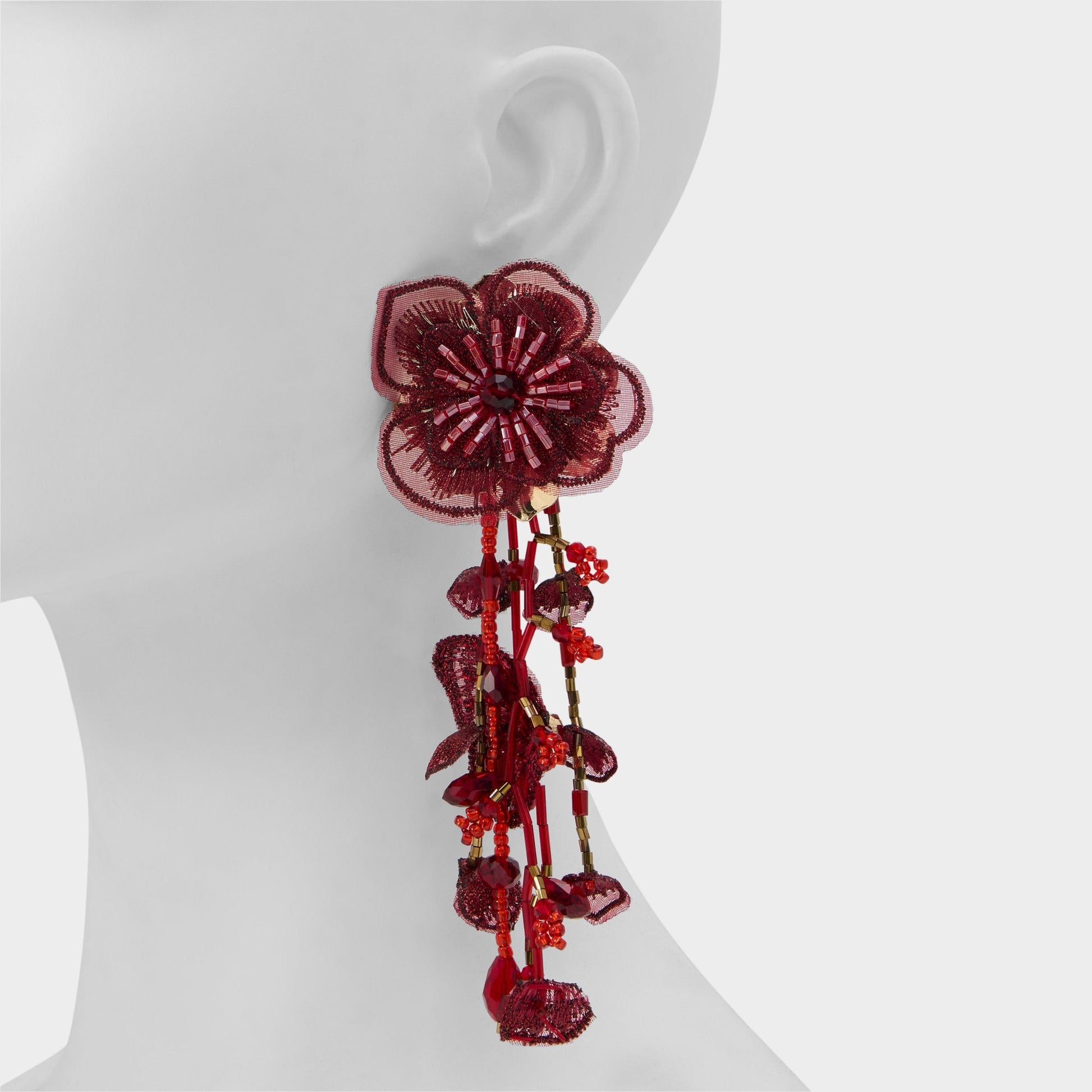 Bloomorra in Bordo - Statement earrings - Bordo