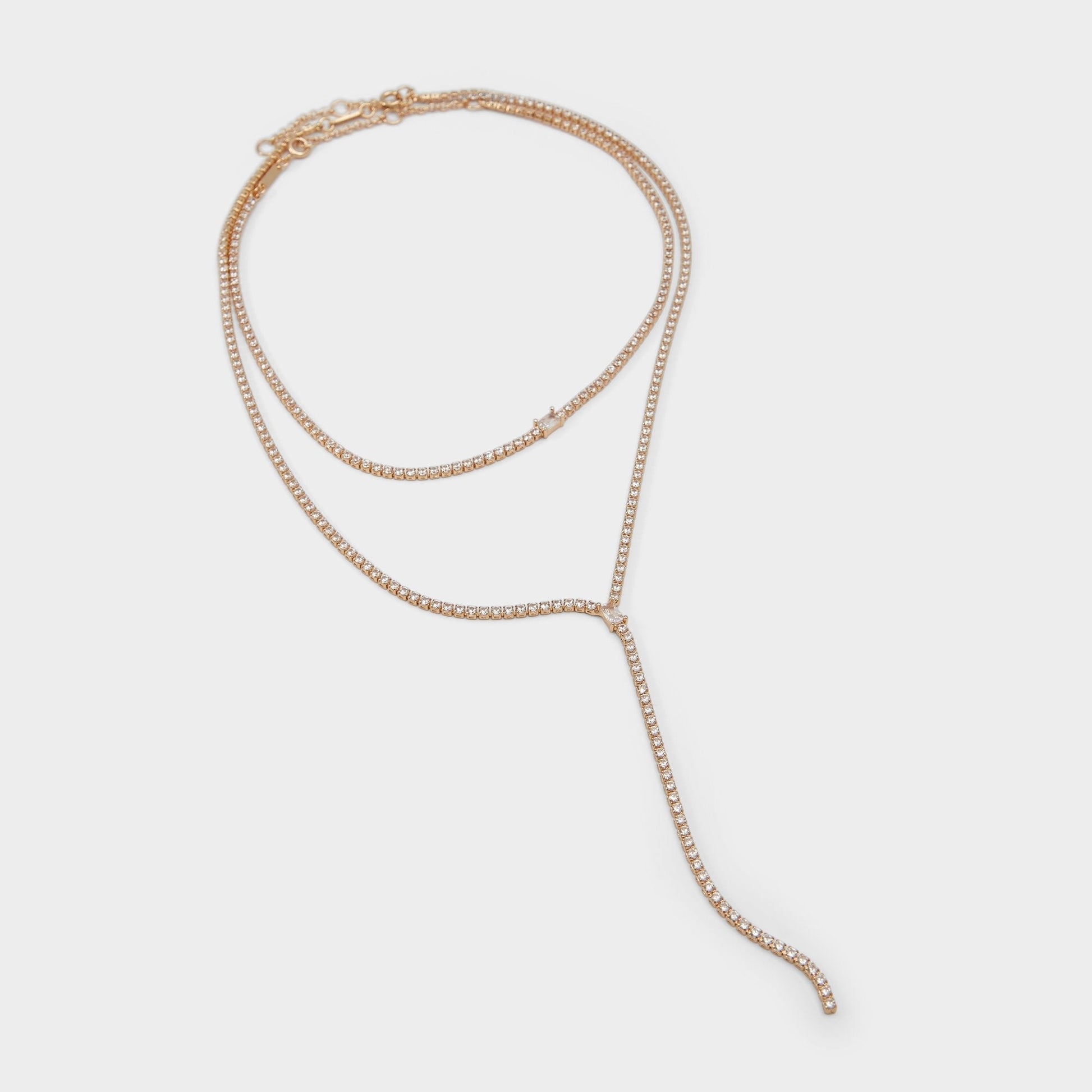 Alata Gold/Clear Multi Women's Cubic Zirconia - Necklace - Gold/Clear Multi