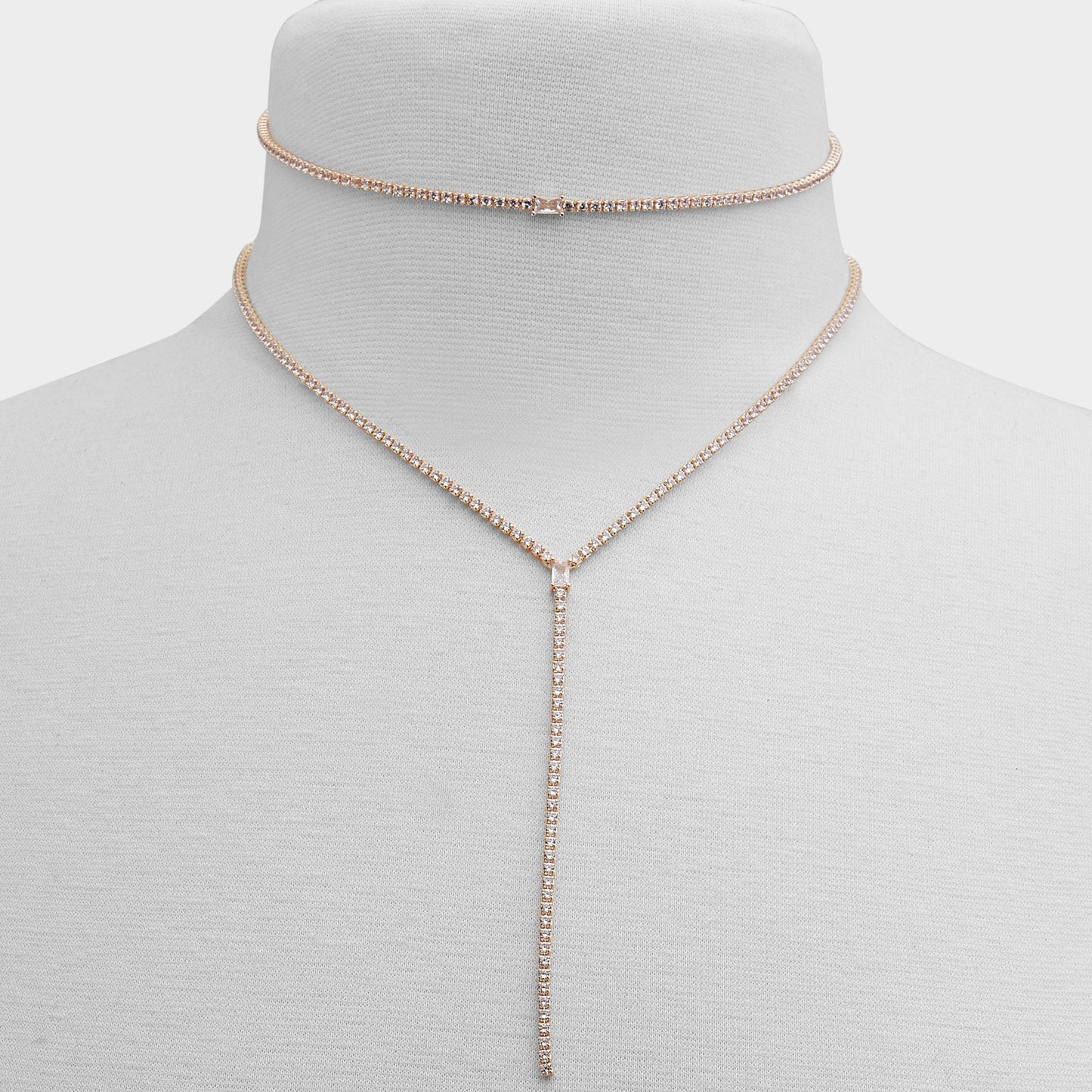 Alata Gold/Clear Multi Women's Cubic Zirconia - Necklace - Gold/Clear Multi
