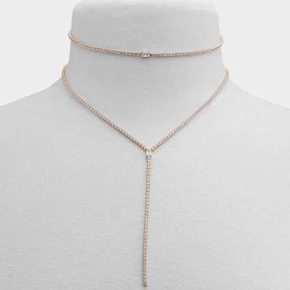 Alata Gold/Clear Multi Women's Cubic Zirconia - Necklace - Gold/Clear Multi