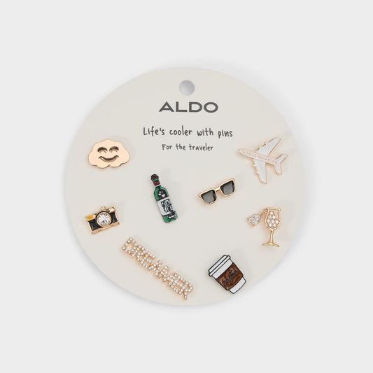 Traveler Gold/Clear Multi Women's Accessories - Decorative pins - Gold/clear multi
