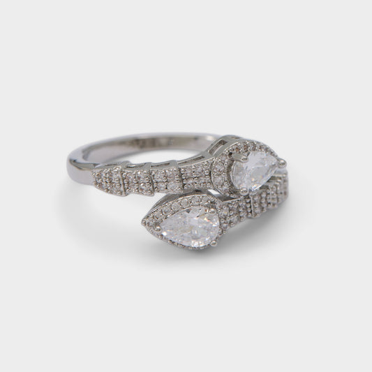 Neillie in Silver Clear Multi - Ring - Silver/Clear Multi