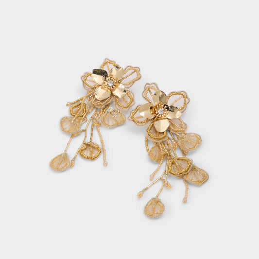 Florify in Gold - Statement earrings - Gold