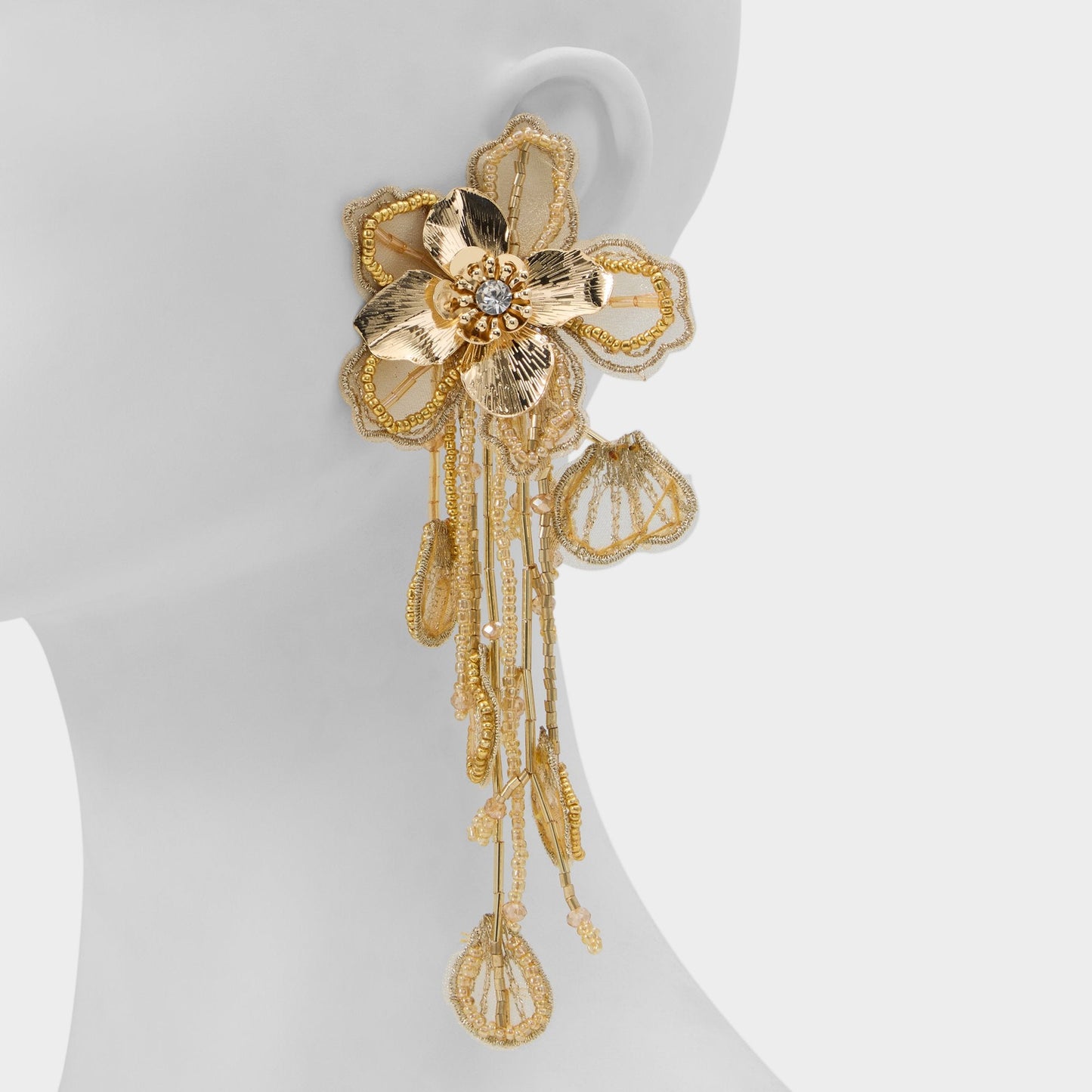 Florify in Gold - Statement earrings - Gold
