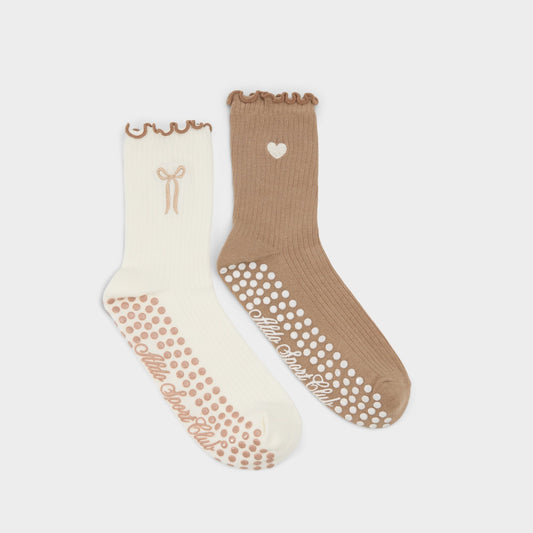 Pilatesock in Dark Beige - Pilates socks - Dark beige