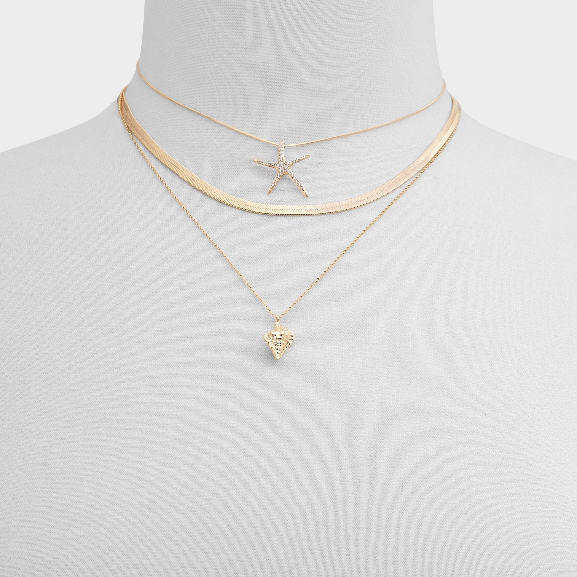 Seascharms Gold/Clear Multi Women's Necklaces - Layered necklace - Gold/Clear Multi