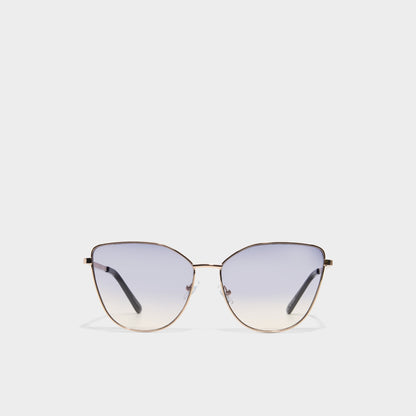 Lukianx Gold Women's Statement sunglasses - Cat eye sunglasses - Gold