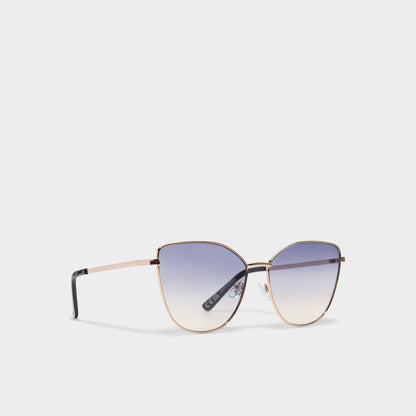 Lukianx Gold Women's Statement sunglasses - Cat eye sunglasses - Gold