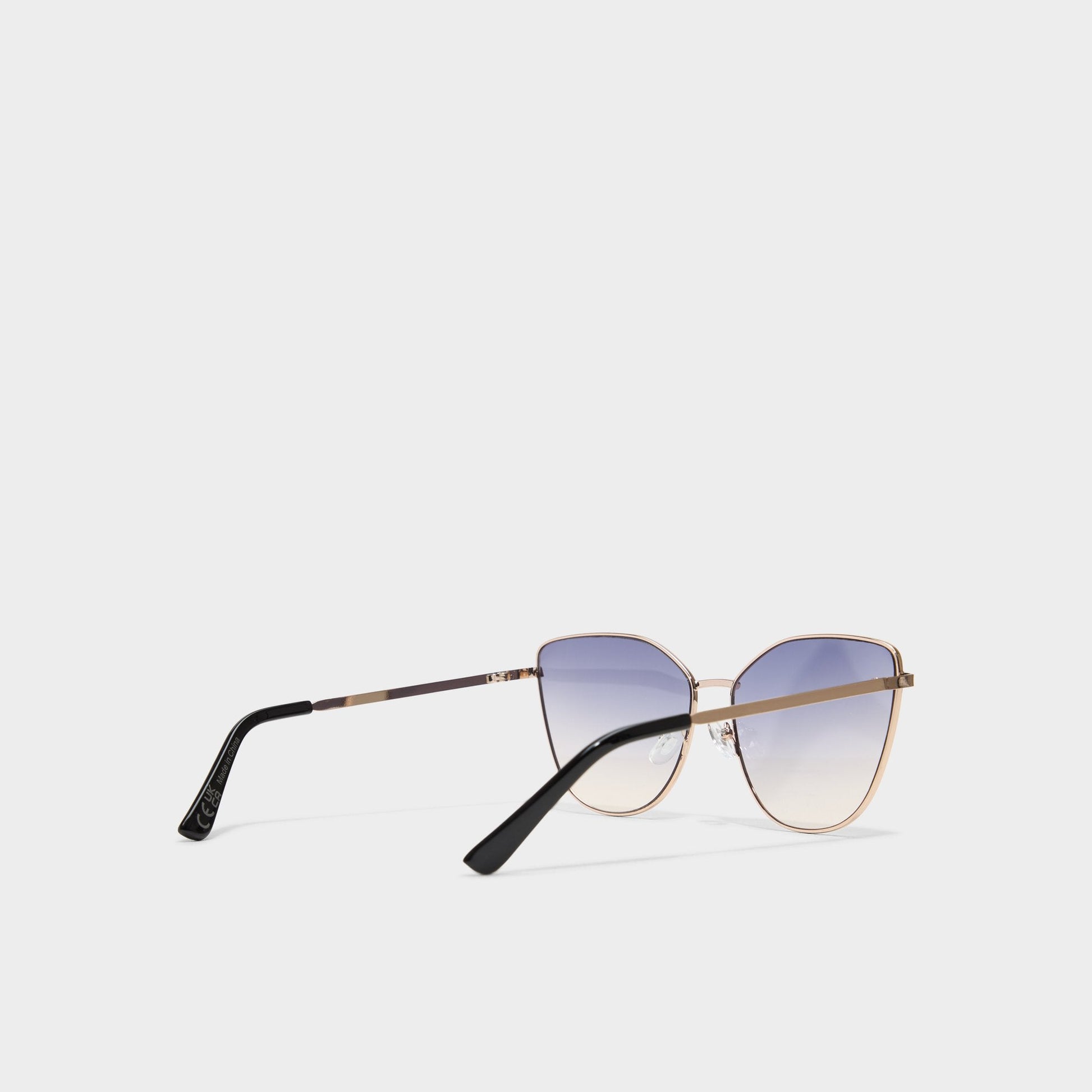 Lukianx Gold Women's Statement sunglasses - Cat eye sunglasses - Gold