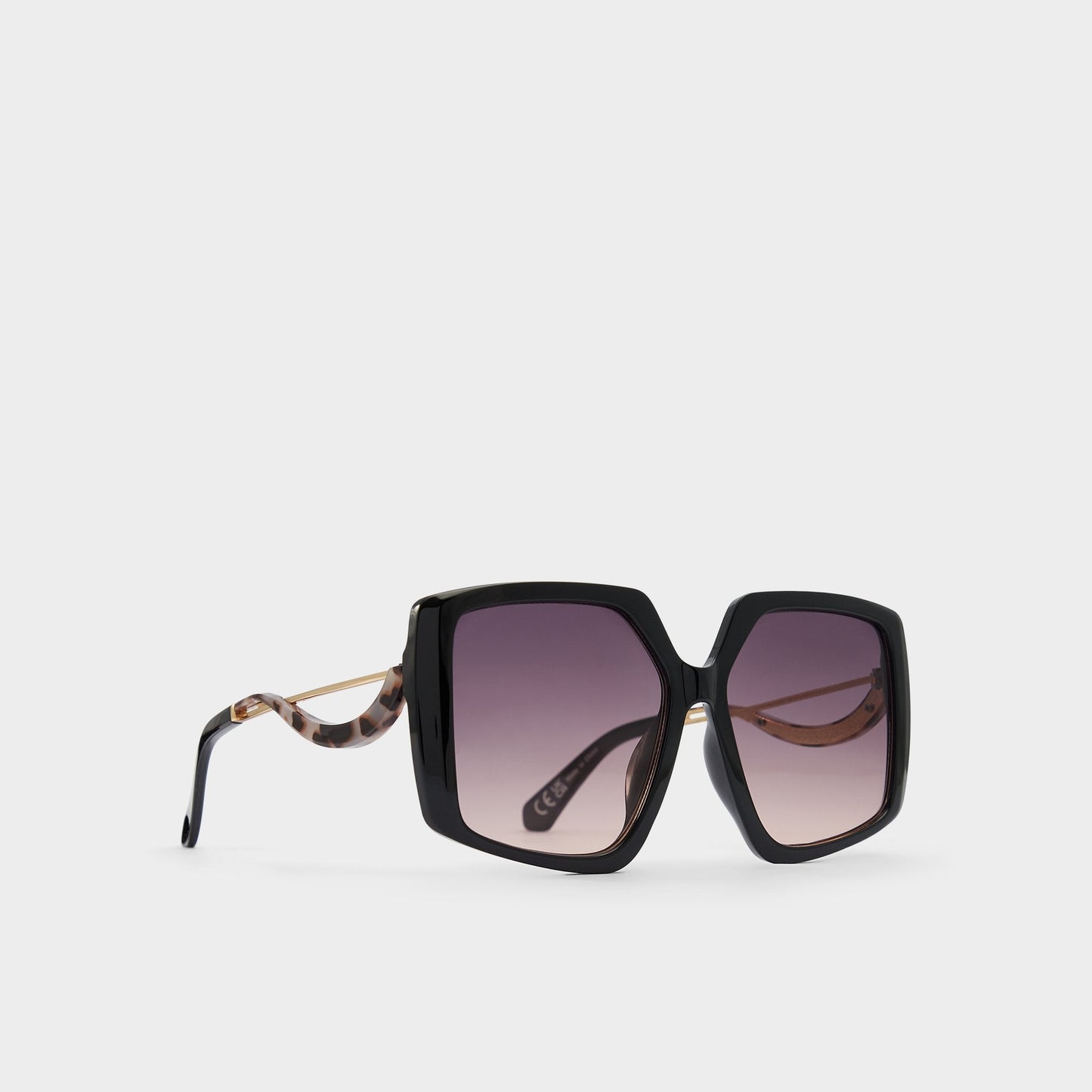 Asya Black/Gold Multi Women's Square - Square sunglasses - Black/Gold Multi