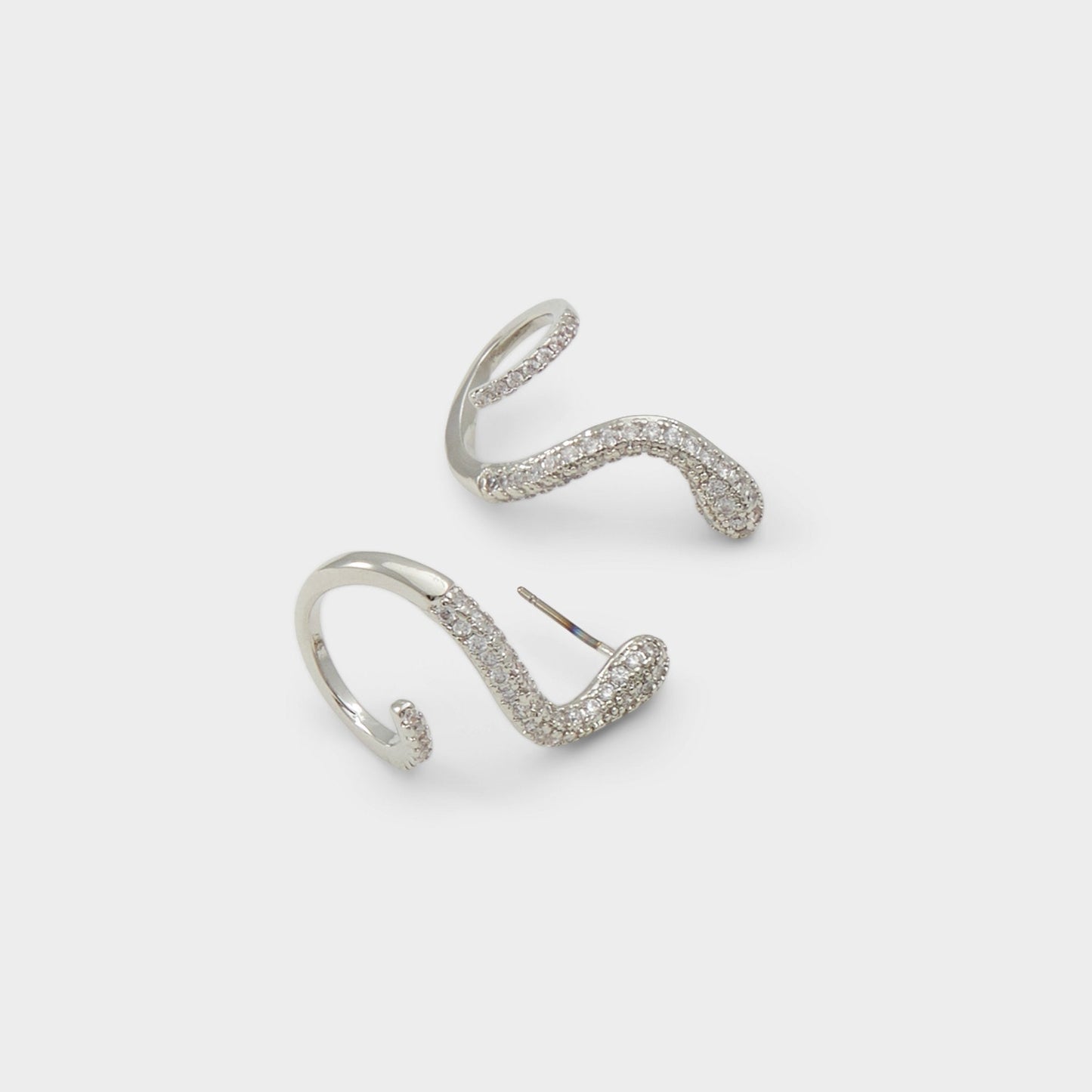Popeye Silver/Clear Multi Women's Earrings - Earrings - Silver/Clear Multi