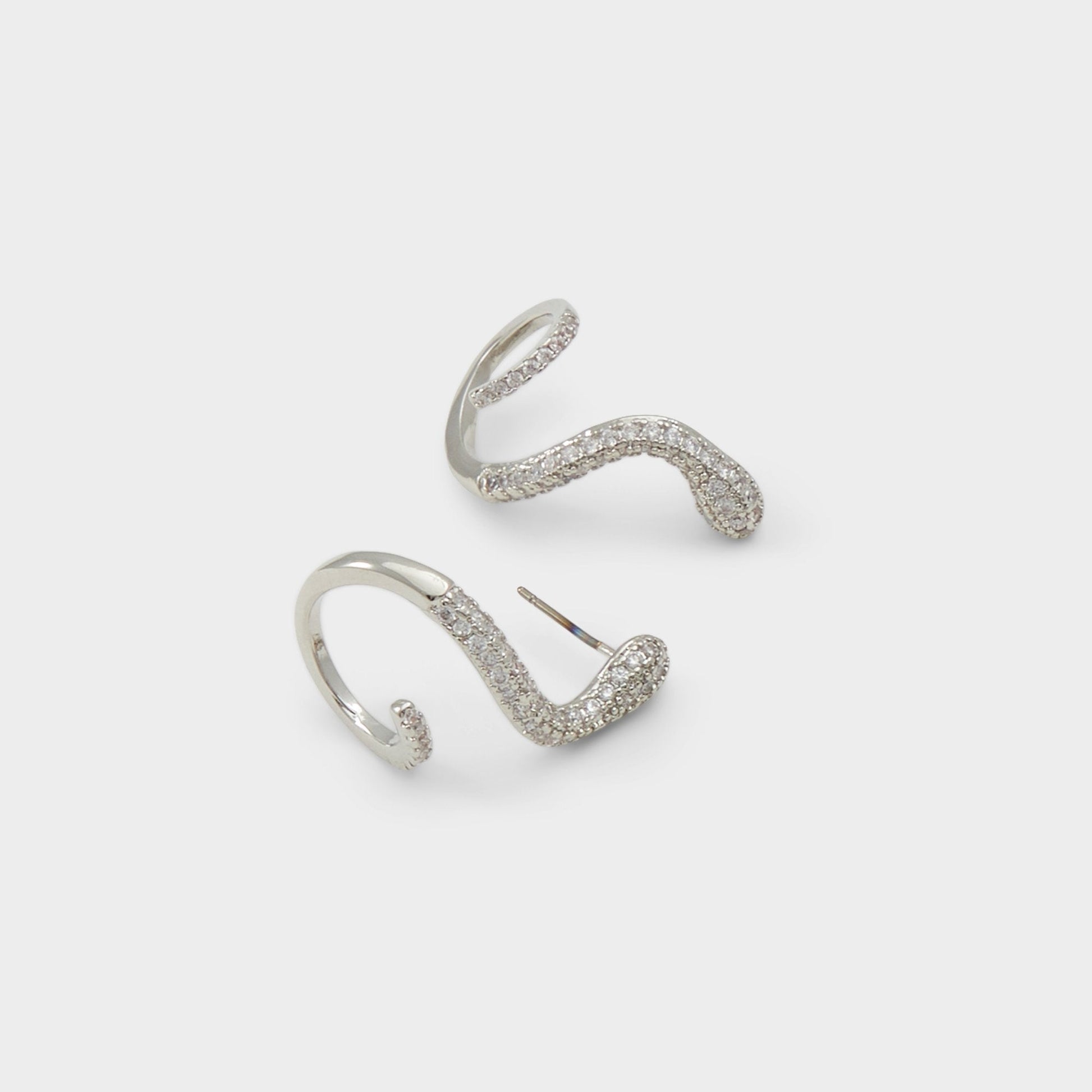 Popeye Silver/Clear Multi Women's Earrings - Earrings - Silver/Clear Multi